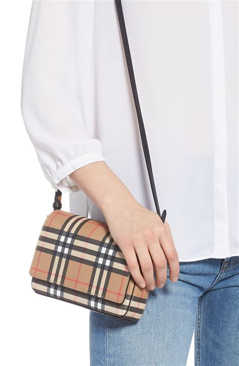 burberry hampshire check crossbody bag|burberry small vintage check bag.